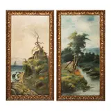 Firmados M.aza, Paisajes, Óleo sobre tela