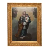 MÉXICO, SIGLO XIX by Santa Ana Con la Virgen Niña, Óleo sobre tela, offered Nov 2022