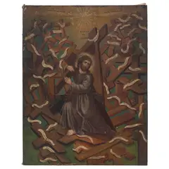MÉXICO, SIGLO XIX by El Camino de la Cruz, Óleo sobre tela, offered Oct 2022