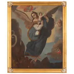 MÉXICO, SIGLO XIX by Virgen del Apocalipsis, Óleo sobre tela, offered Oct 2022