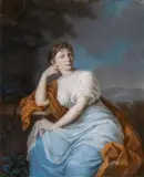 Johann Lorenz Kreul, Porträt einer Dame, Pastell auf Pergament