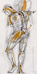 Edgar Augustin, Auktion 432, Los 575, 1985, Mischtechnik (Collage) auf Papier