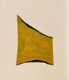 Raimer Jochims, Beginn, 1987, Acryl und Aquarell auf schwarzem Papier, collagiert auf Karton