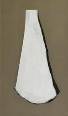 Raimer Jochims, Ohne Titel, 1976, Weiße Gouache auf schwarzem Papier, collagiert auf Karton