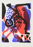 A. R. Penck, Wächter, Farbaquatinta auf ZERKALL BÜTTEN (Wasserzeichen)