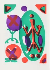 Ich by A. R. Penck, Farbaquatinta auf Velin, sold Nov 2020