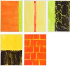 Architektur I by Günther Förg, 1993, Serie von fünf farbigen Heliogravuren auf Zerkall, sold Oct 2020