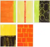 Architektur I by Günther Förg, 1993, Serie von fünf farbigen Heliogravuren auf Zerkall, sold Oct 2020