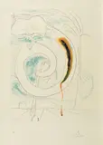 Le Cercle viscéral du cosmos by Salvador Dalí, 1974, Radierung auf Farblithografie mit Prägung auf ARCHES FRANCE (Wasserzeichen), sold May 2019