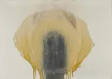 Otto Piene, "Feuerblume", 1965, Mischtechnik (Feuergouache) auf Leinwand