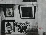 DEATHBED OF NOT NOT BANKSY by Not By Banksy By Not Not Banksy, 2018, Serigrafie auf bemaltem Karton, sold Aug 2019