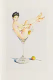 Mel Ramos, Martini Miss #2, 2004, Farblithografie auf Velin