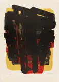 Auktion 432, Los 839 by Pierre Soulages, 1958, Farblithografie auf ARCHES (Wasserzeichen), sold Jun 2019