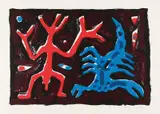 Auktion 432, Los 787 by A. R. Penck, 1995, Farbserigrafie auf ARCHES FRANCE (Wasserzeichen), sold Jun 2019