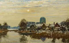 Max Clarenbach, Blick auf Zierikzee in Holland, Öl auf Leinwand