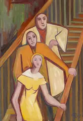 Auf der Treppe by Karl Hofer, 1947, Öl auf Leinwand, sold Nov 2019