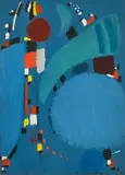 Max Ackermann, Ohne Titel, 1955, Öl auf Holz