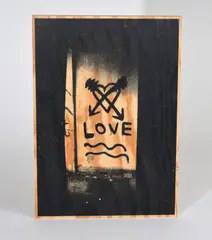 Love by Stephan Balkenhol, 2001, Serigrafie auf Sperrholz, sold Jun 2019