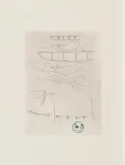 Zirkulationszeit by Joseph Beuys, 1982, Radierung auf ARCHES FRANCE (Wasserzeichen), sold Apr 2019