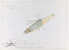 Panamarenko, Auktion 432, Los 782, 1972, Farbserigrafie auf dünnem Papier