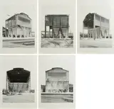 Bernd und Hilla Becher, 5 Ansichten eines Kalksilos in Duisburg-Ruhrort