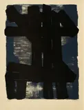 Lithografie Nr. 6 by Pierre Soulages, 1957, Farblithografie auf BFK RIVES (Wasserzeichen), sold Mar 2019