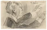 Robert Sterl, Erich von Schuch dirigierend, Um 1911, Bleistift auf Papier