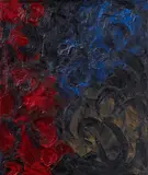"Onyx" by Ernst Wilhelm Nay, 1963, Öl auf Leinwand, sold May 2019