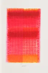 Heinz Mack, Rote Chromatik, 2009, Farblithografie auf Velin