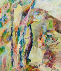 "maskiert" by Bernard Schultze, 2002, Öl auf Leinwand, sold Jun 2024