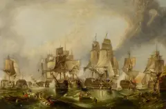 Englischer Meister, Schlacht bei Trafalgar, Öl auf Leinwand