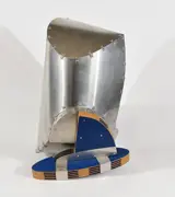 Ulrich Ludewig, Ohne Titel, 1991, Stahl und Holz