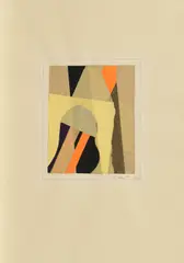 Ohne Titel by Rudolf Jahns, 1958, Papier, collagiert auf perforiertem Papier, sold Jan 2020