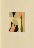 Rudolf Jahns, Ohne Titel, 1958, Papier, collagiert auf perforiertem Papier