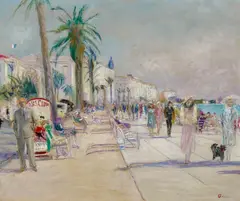 La Croisette by Lucien Adrion, Öl auf Leinwand, sold May 2019