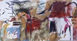 Gia Edzgveradze, "Free Senses", 1988, Collagierte Mischtechnik auf Leinwand
