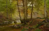 Heinrich Böhmer, Waldlandschaft, Öl auf Leinwand