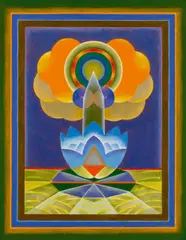 Ghulam Rasool Santosh, Ohne Titel, 1990er, Acryl auf Leinwand