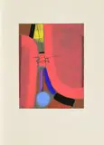 Max Ackermann, Glückliche Begegnung II (Strahlende Pforte), 1972, Farbserigrafie auf Bütten