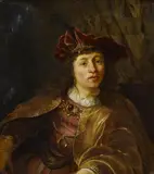 Rembrandt-Schule, Bildnis eines vornehmen jungen Herren, Öl auf Leinwand
