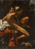 Michelangelo Merisi Caravaggio, Johannesknabe mit dem Lamm Gottes, Öl auf Leinwand