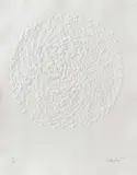 Bewegter Kreis by Günther Uecker, 2004, Prägedruck auf handgeschöpftem Bütten, sold Nov 2019
