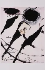 Ohne Titel by Julian Schnabel, Mit Faserstift überarbeiteter Inkjet-Print auf festem Papier, sold Jun 2019