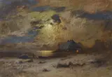 Louis Douzette, Winternacht am Bodden