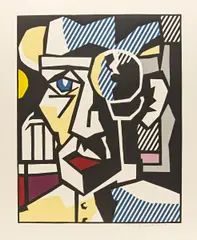 Dr. Waldmann by Roy Lichtenstein, 1980, woodcut in colors on Arches Cover, sold May 2019