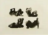 Henry Moore, Four reclining Figures (Aus: "Hommage à Picasso"), 1973, Farblithografie auf Velin