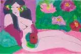 Walasse Ting, Untitled, 1980, Chinese ink and acrylic on rice paper