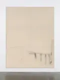 David Ostrowski, F (Rom), 2013, lacquer and canvas collage on canvas, in artist's frame