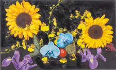 Under the Volcano (Manchena Galapagos) by Marc Quinn, 2011, oil on canvas, sold Oct 2020