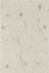 Chris Ofili, Black Milky Way, 2007, graphite on paper